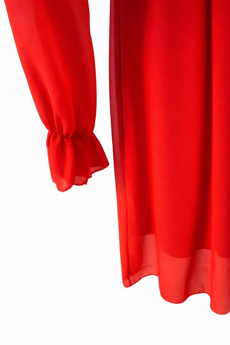 Czerwona sukienka z długim rękawkiem rozmiar M