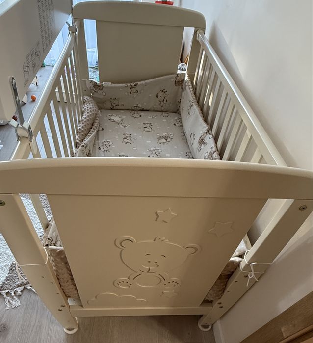 Łóżeczko dziecięce z szufladą kołyską Taddy 60x120cm