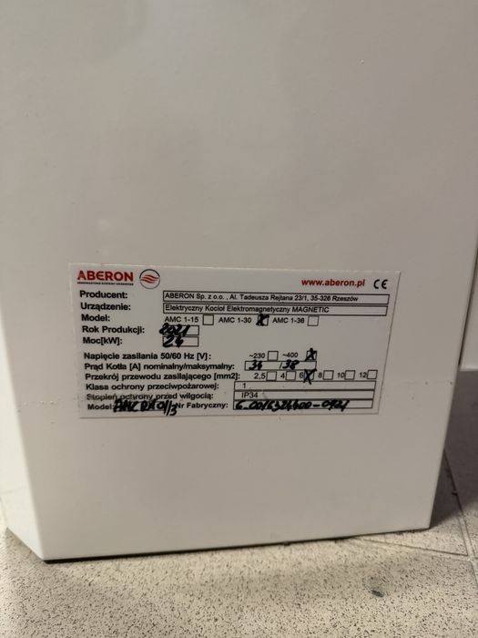 Elakyeyczny kocioł elekyromagnetyczny Aberon