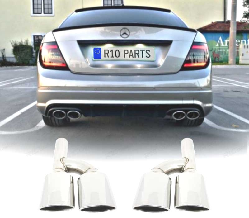 PONTEIRAS DE ESCAPE MERCEDES CLASE C W204 07-15 LOOK AMG 50X100