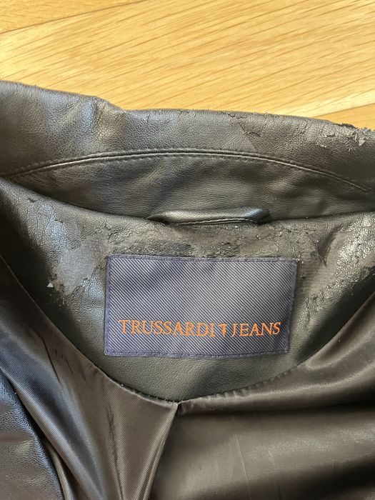 Kurtka ekoskóra Trussardi Jeans 44 czarna