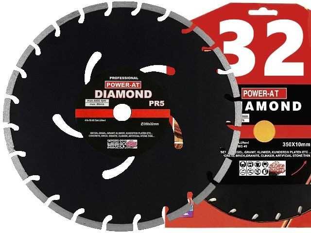 Tarcza diamentowa PR5 do cięcia betonu kostki cegły segmentowa 350 x 32