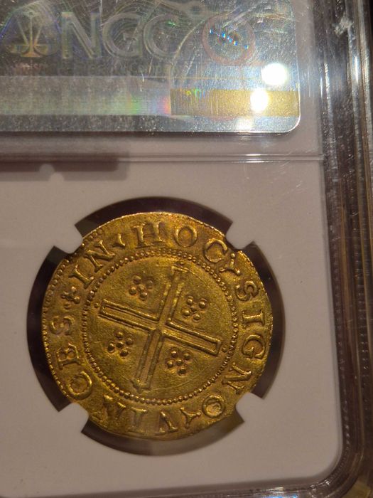 Moeda ouro D. Filipe II 4 cruzados ( rara)