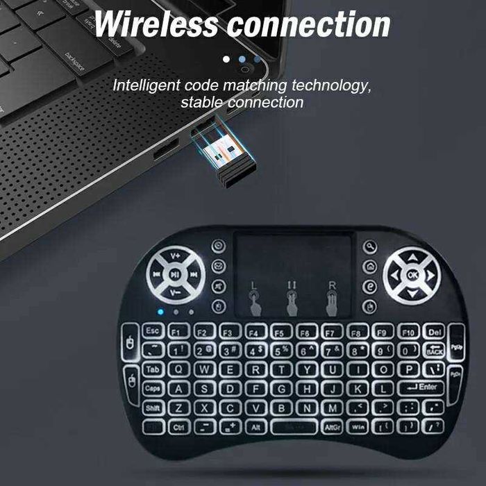 Klawiatura bezprzewodowa z touchpadem | Smart TV Android Box PC