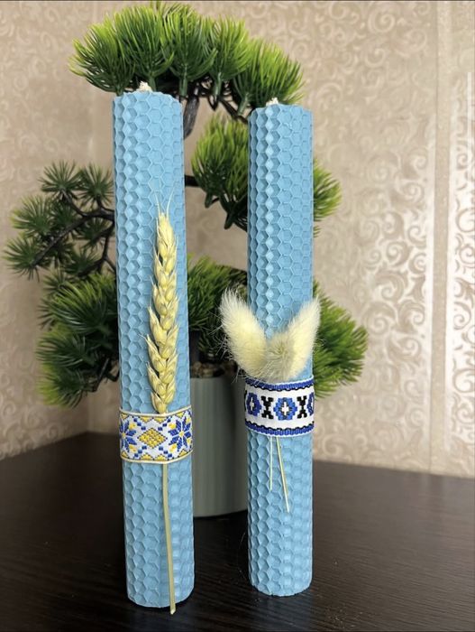 Свічки з вощини ручної роботи