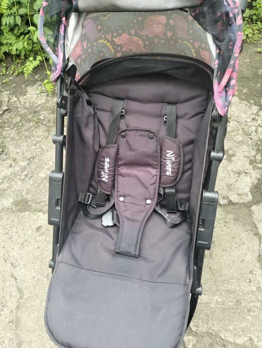 Прогулянкова коляска Ninos Mini 2 (Pink Dino) / Легка дитяча коляска