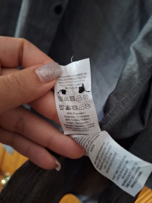 Camisa Manga Comprida Cinzenta T: 38 Primark