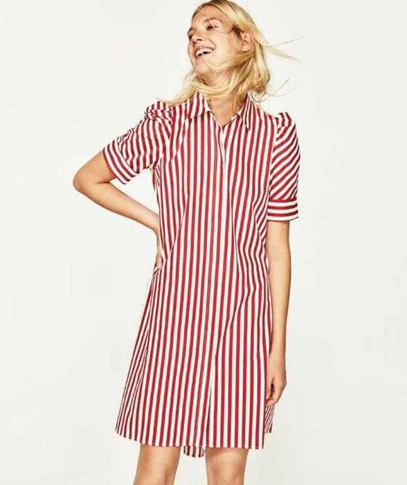 Zara woman сукня туніка в смужку розмір M