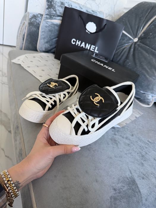 Кеды Chanel черные люкс бренд