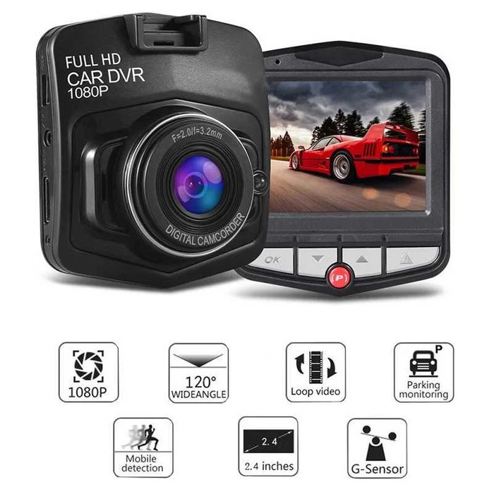 Dashcam Câmara Auto Full HD 1080p (Nova) + Oferta Cartão Memória