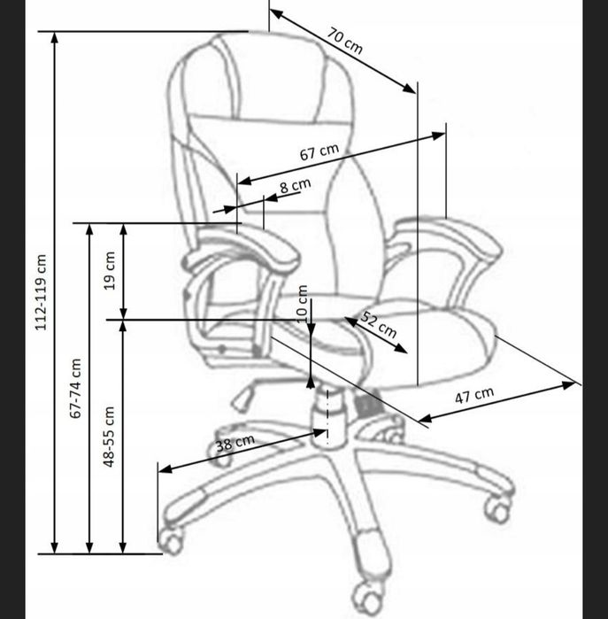 Fotel obrotowy DESMOND biurowy popiel tkanina WYGODNY