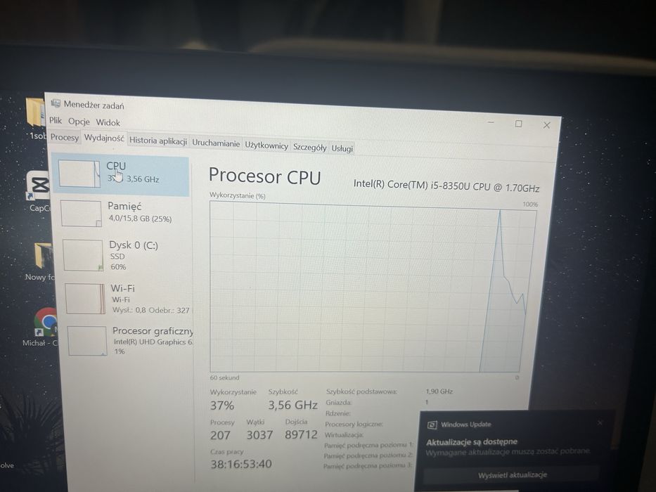 Thinkpad t480 i5 8gen 16gb ram jak nowy nowe baterie dotykowa matryca