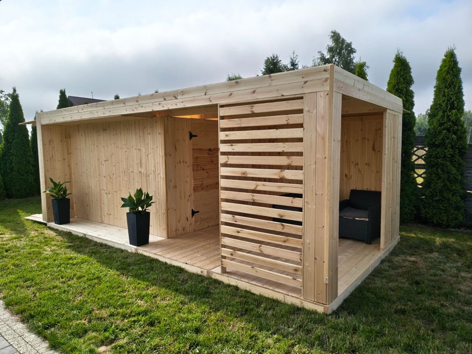 Nowoczesny domek ogrodowy 3x6 m