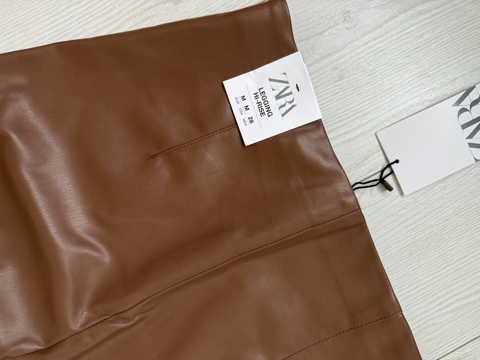 Штани Легинсы з екошкіри Zara розмір М