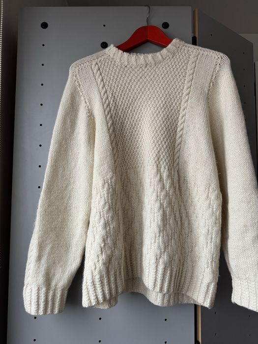 Sweter recznie robiony owcza welna100% cudowny
