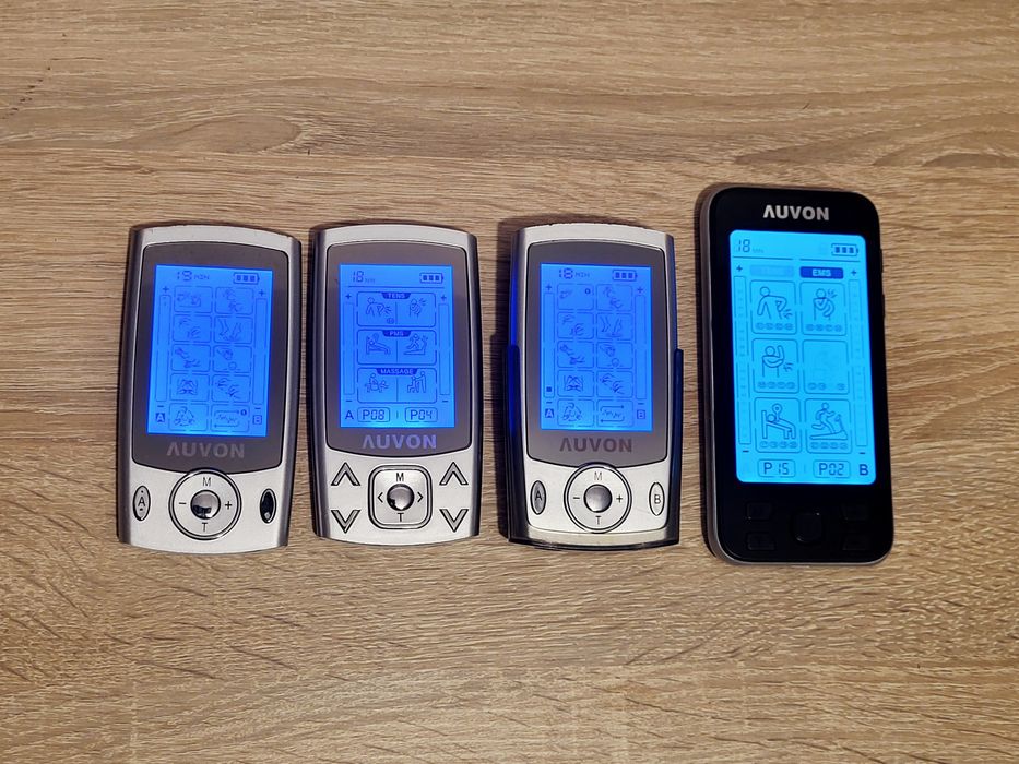 Zestaw 4 sztuk Auvon TENS EMS AS8016 AS8012 AS8012C elektrostymulator mięśni stymulator łagodzenie bólu