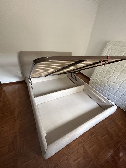 Cama de Casal - Colchao 160x200 com Estrado Elevatorio