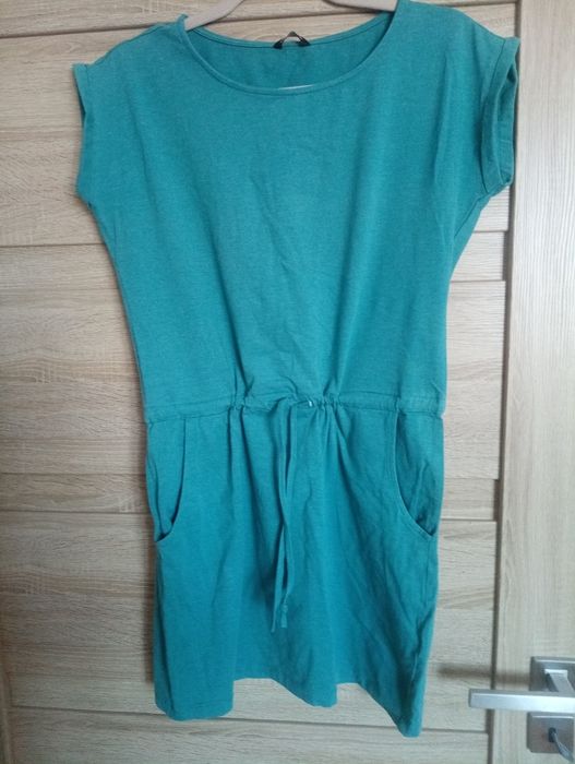 Sportowa mini sukienka miętowa M