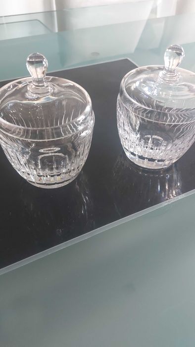 Conjunto de dois frascos pequenos da Cristal Atlantis