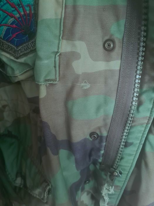 Kurtka m65 woodland Large Regular obszyta
