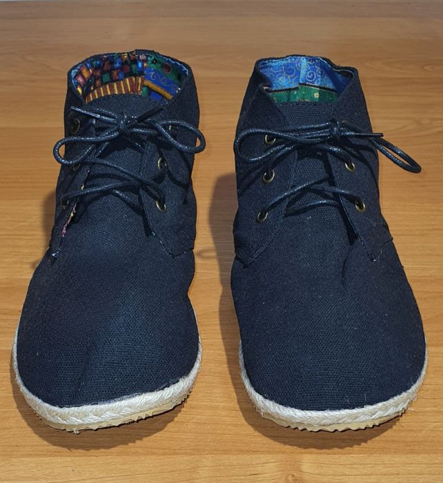 NOWE sznurowane płócienne espadryle trampki trzewiki, rozm. 41 / 26 cm