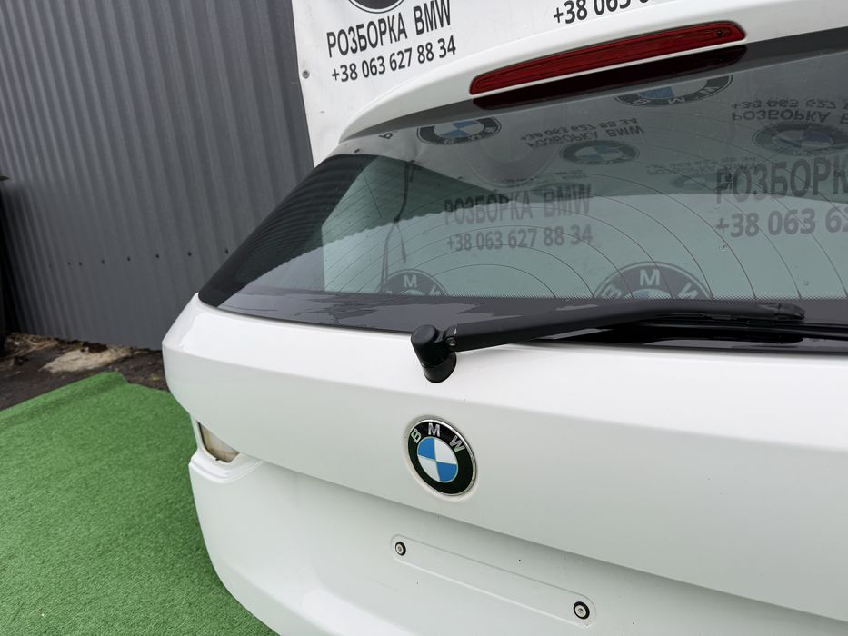 Кришка багажніка bmw x1 e84 ляда бмв колір а300 біла, з  склом