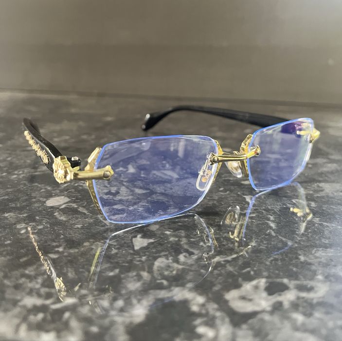 Okulary rimless unisex zerówki w stylu luxury
