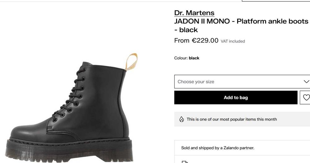 Чоботи Dr. Martens Jadon II Vegan, 41р