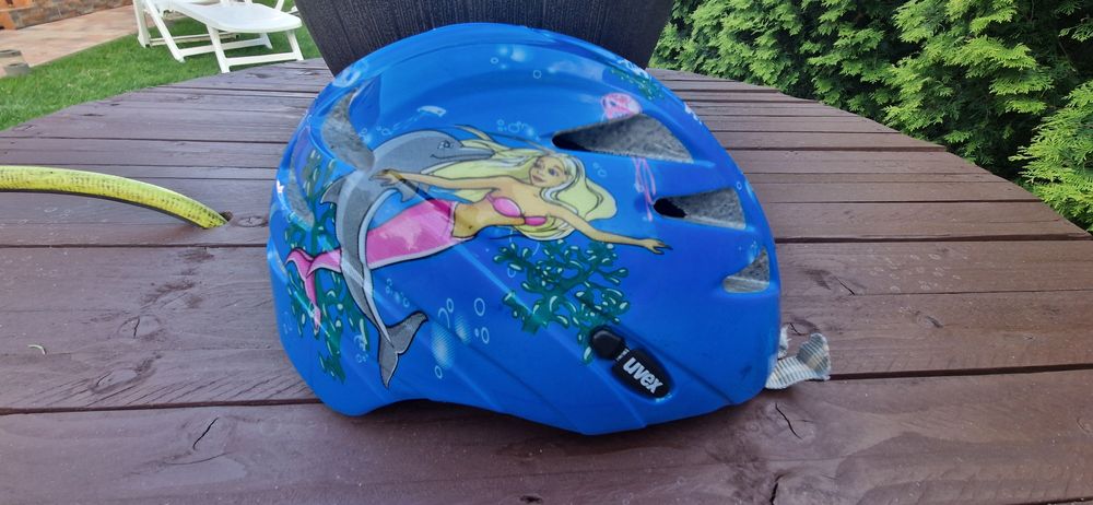 Kask dziewczęcy niebieski