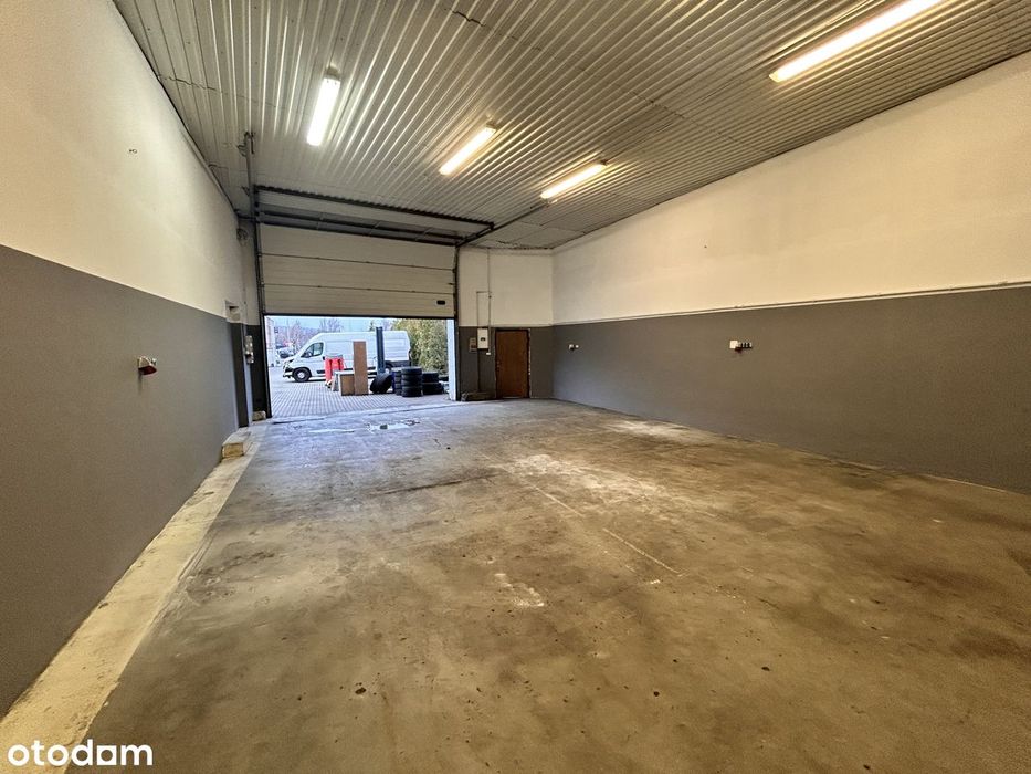 Hala 112 m2 murowana ocieplona i biura 57m2