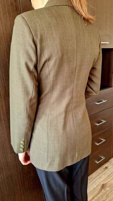 Marynarka długa zielona