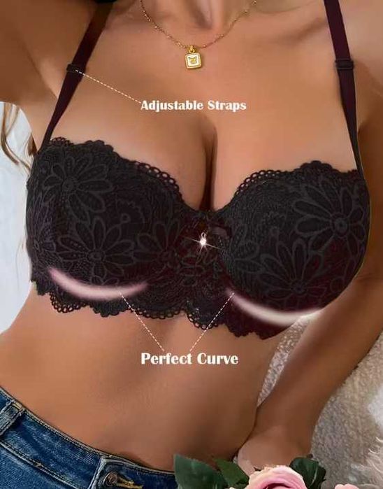 Шикарный кружевной бюстгалтер бандо пушап