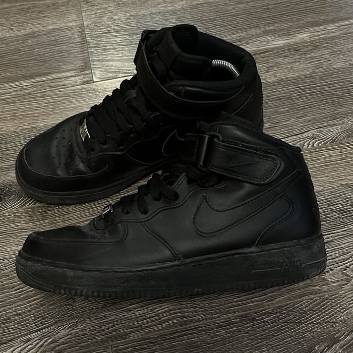 чоловічі кросівки nike air force 1  black high 41-42р