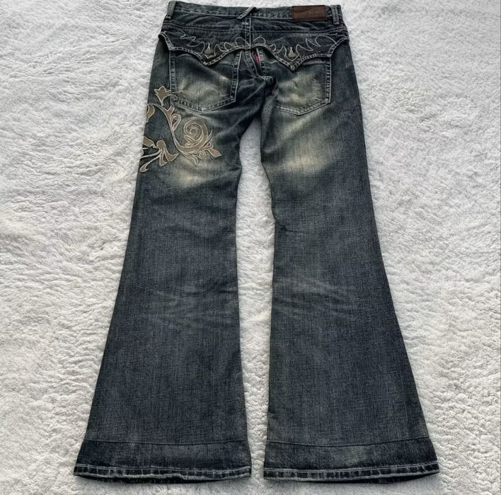 повседневные винтажные длинные джинсы-клеш.