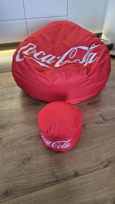 Pufa Coca Cola plus podnóżek