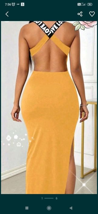 Sukienka z odkrytymi plecami l/xl