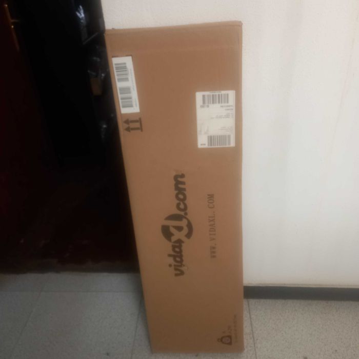 Roupeiro da vidaxl 100x32,5x35 cm contraplacado cinzento escuro