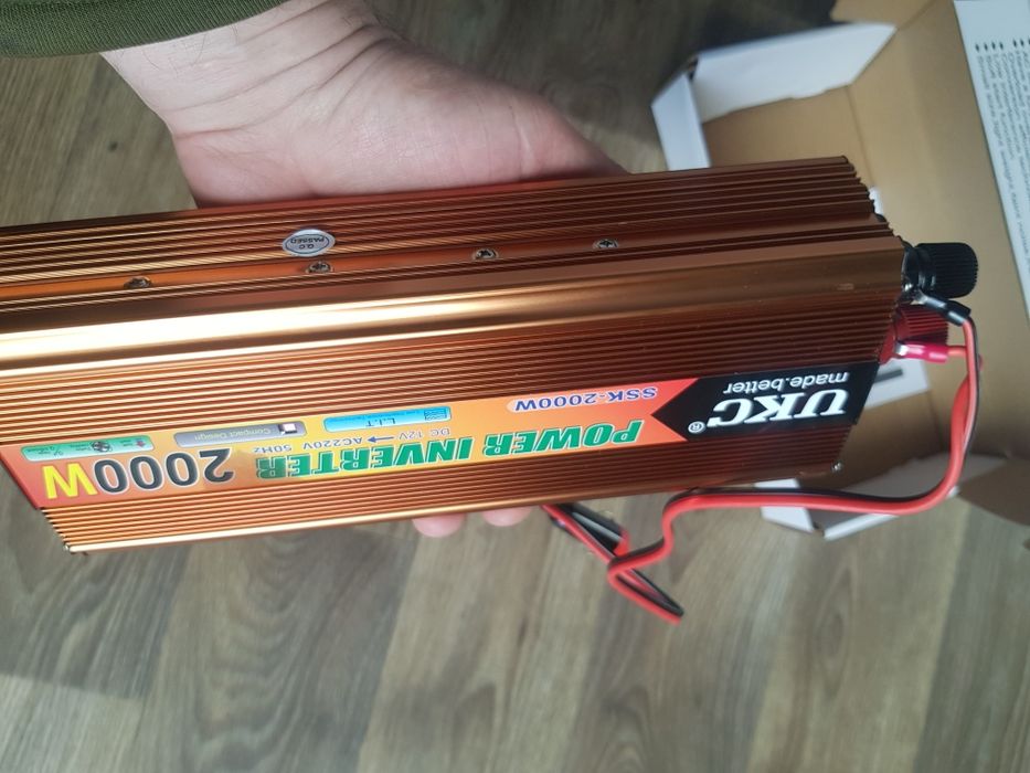 Инвертор 2000 W Автомобильный преобразователь 12 на 220v в автомобиль