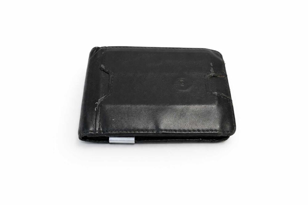 Portfel skórzany slim wallet RFID money clip black minimalist classic