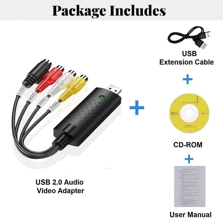 Mokeum Audio Video Grabber USB 2.0, konwerter audio-wideo