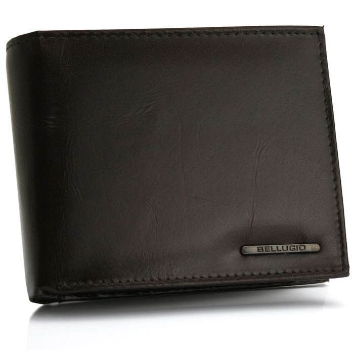 portfel męski bellugio skóra czarny funkcjonalny