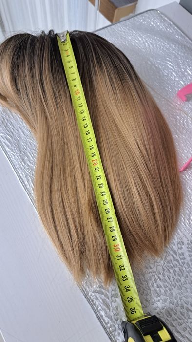 Peruka bob cieoły blond jak naturalne włosy