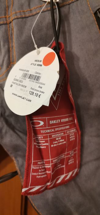 Spodnie narciarskie Oakley, szare, stylowe, nowe z metką, M
