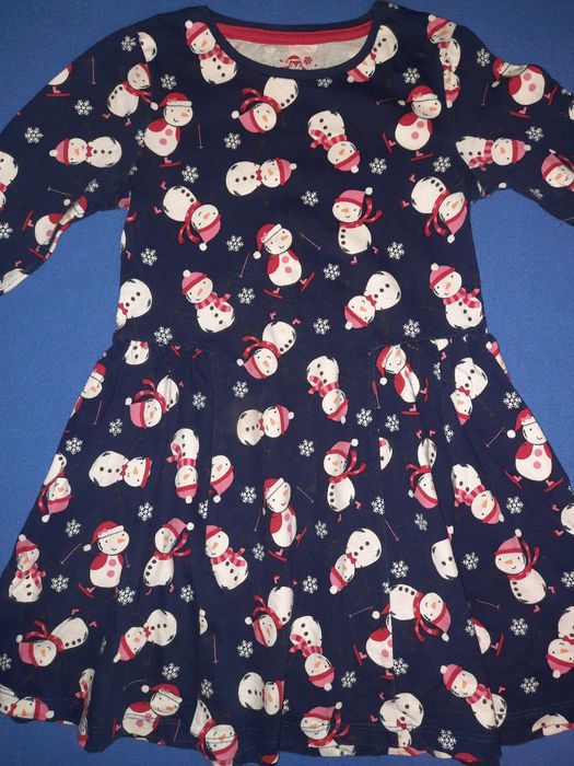 Новогодний реглан свитер платье на 5-6лет