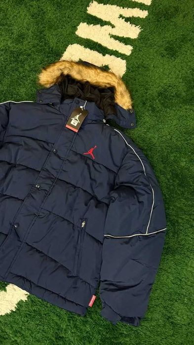 !БЕЗ Передплат! Куртка / Пуховик Jordan x Supreme Puffer 'Blue'