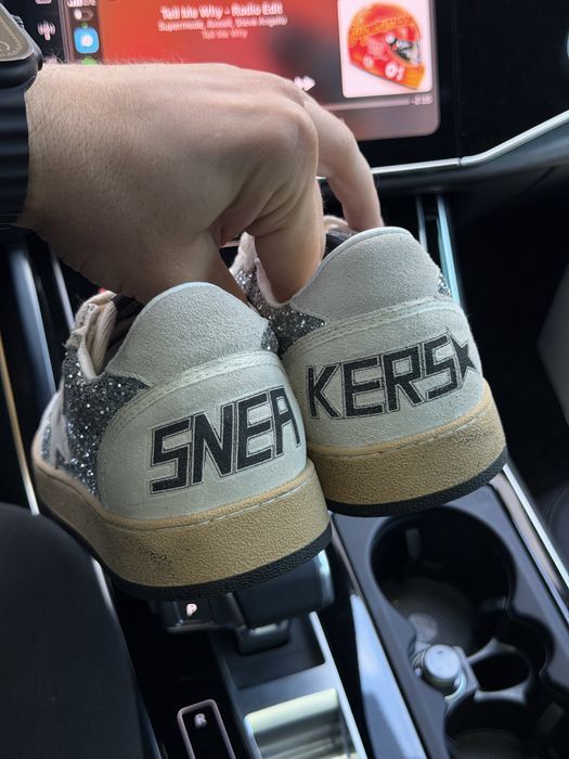 Кросівки Golden Goose BallStar Silver Glitter premium | Кроссовки жіночі