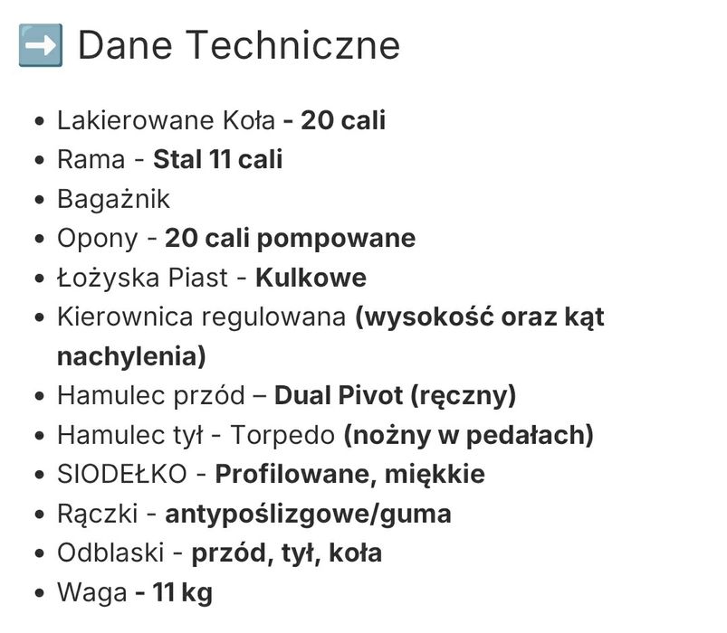 Rower Romet limber 20 cali dziecięcy