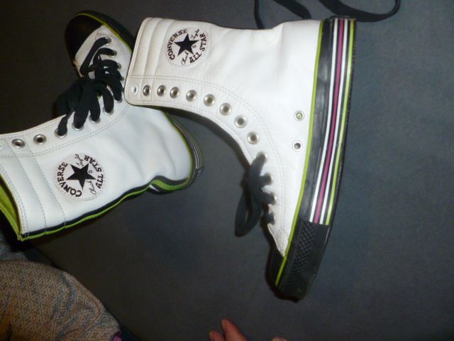 Trampki skórzane converse all star białe wysokie roz.37,5