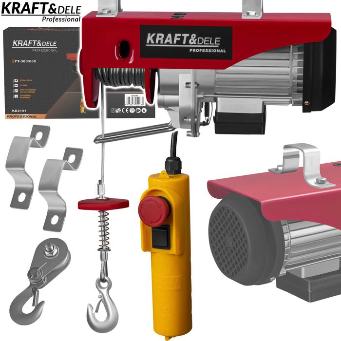KRAFT&DELE Wyciągarka Wciągarka Elektryczna 230v 1200w +pilot KD2191