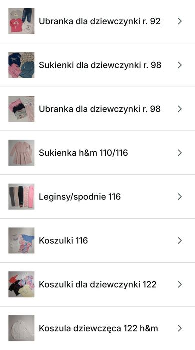 Ubranka dla dziewczynki